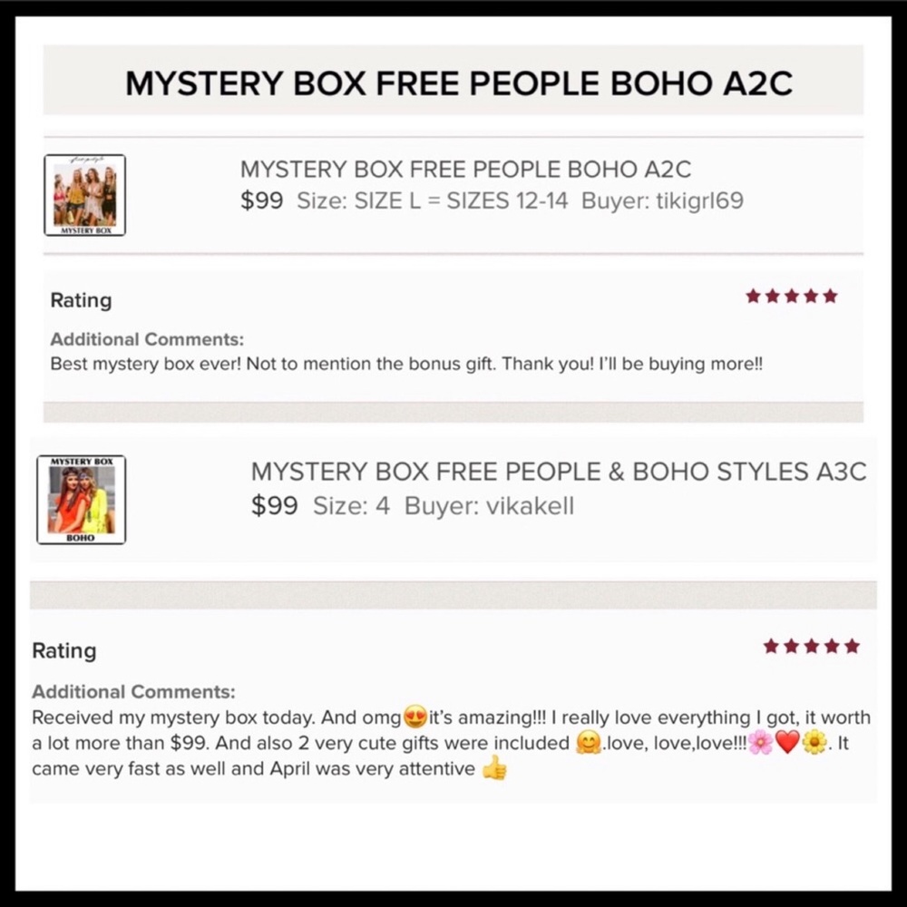 FREE PEOPLE BOHO MYSTERY BOX A3C - Picture 6 of 15